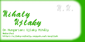 mihaly ujlaky business card